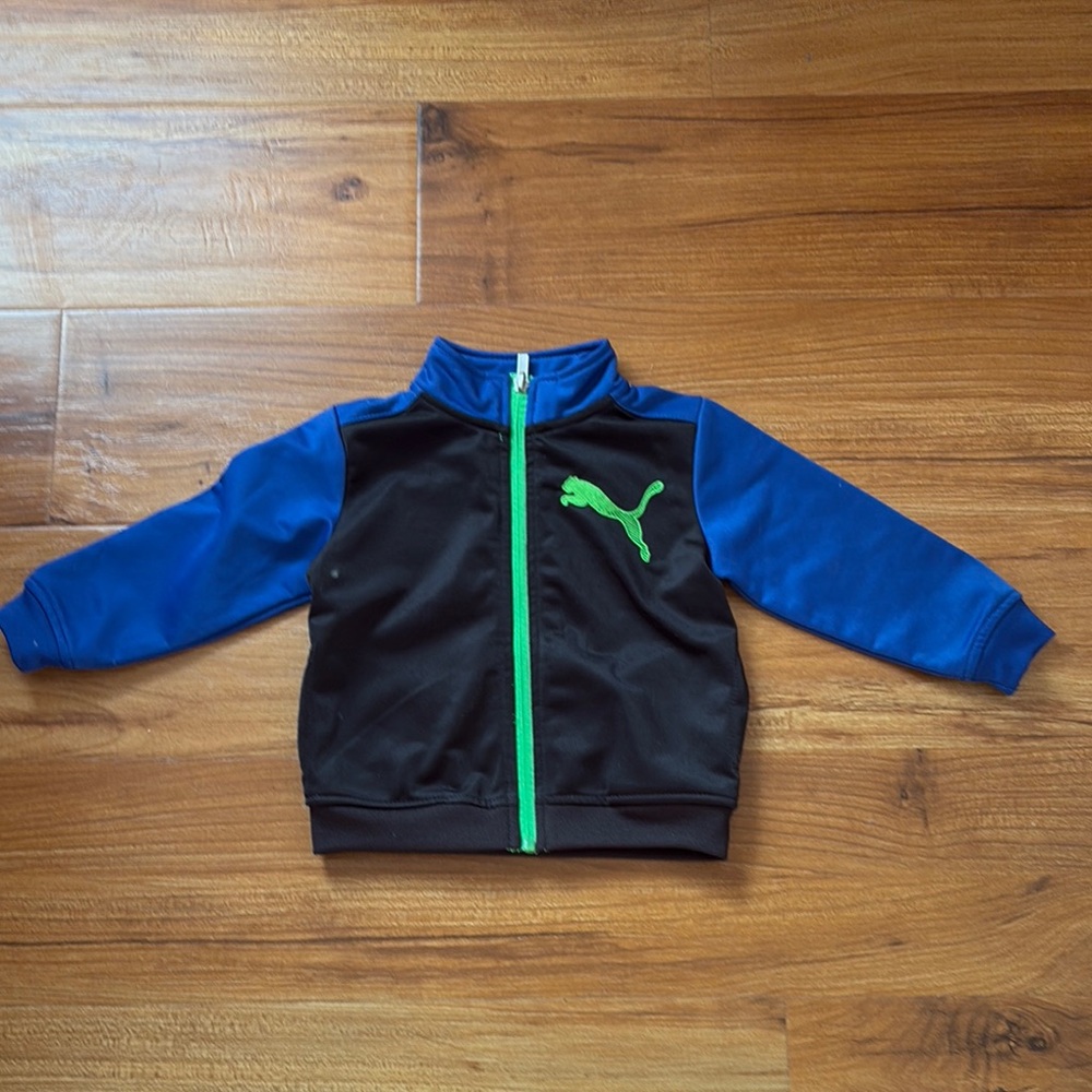 Puma Toddler’s Black and Blue Track Jacket